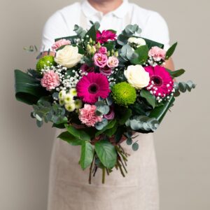 Hand-tied Pinks, Whites and Green