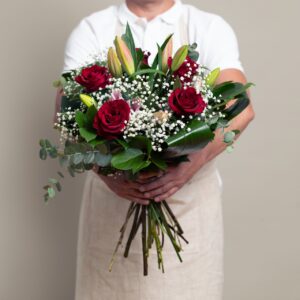 Hand-tied Roses and Lilys